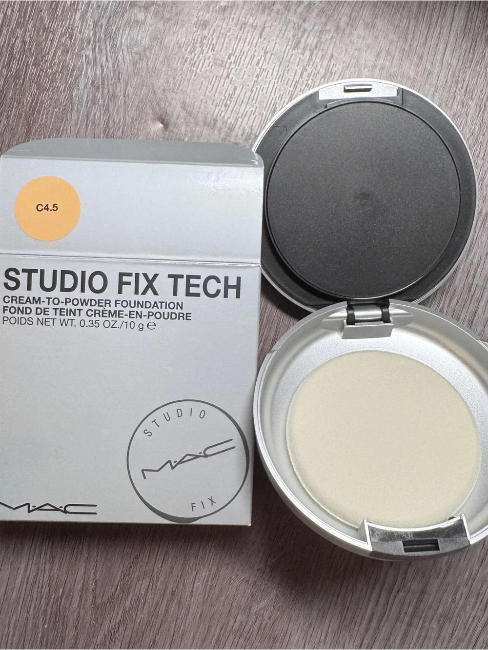 MAC Studio Fix Tech Cream-To-Powder Foundation C4.5 Natural Matte Finish 10g NIB